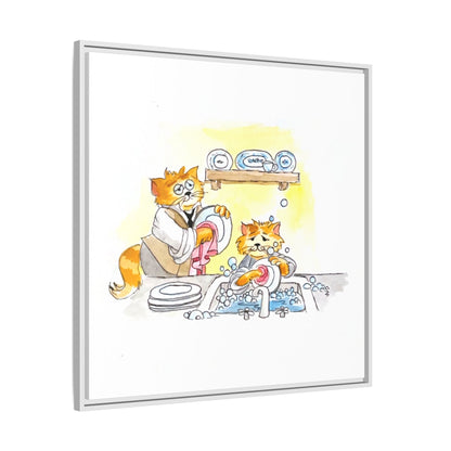 Kitty Fun Matte Canvas Framed