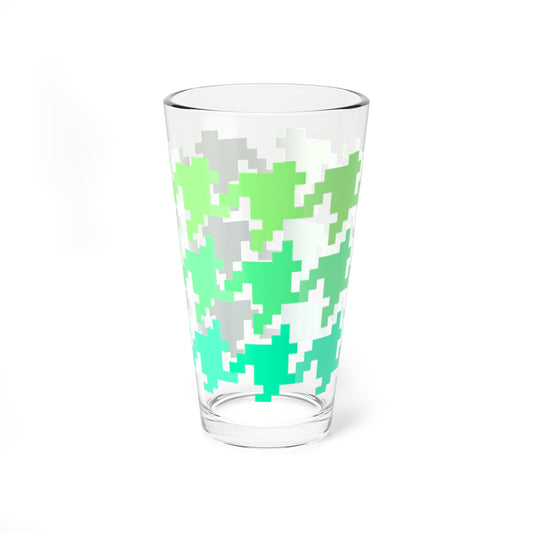Mixing Glass, 16oz Houndstooth Fun