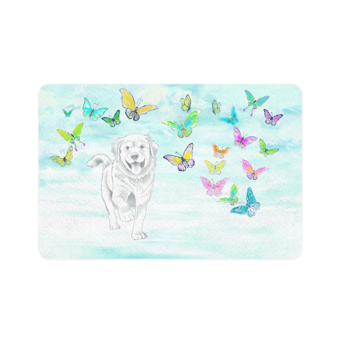 Dogi Butterfly Flutter Pet Food Mat Lab