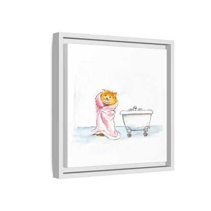 Kitty Fun Matte Canvas Framed
