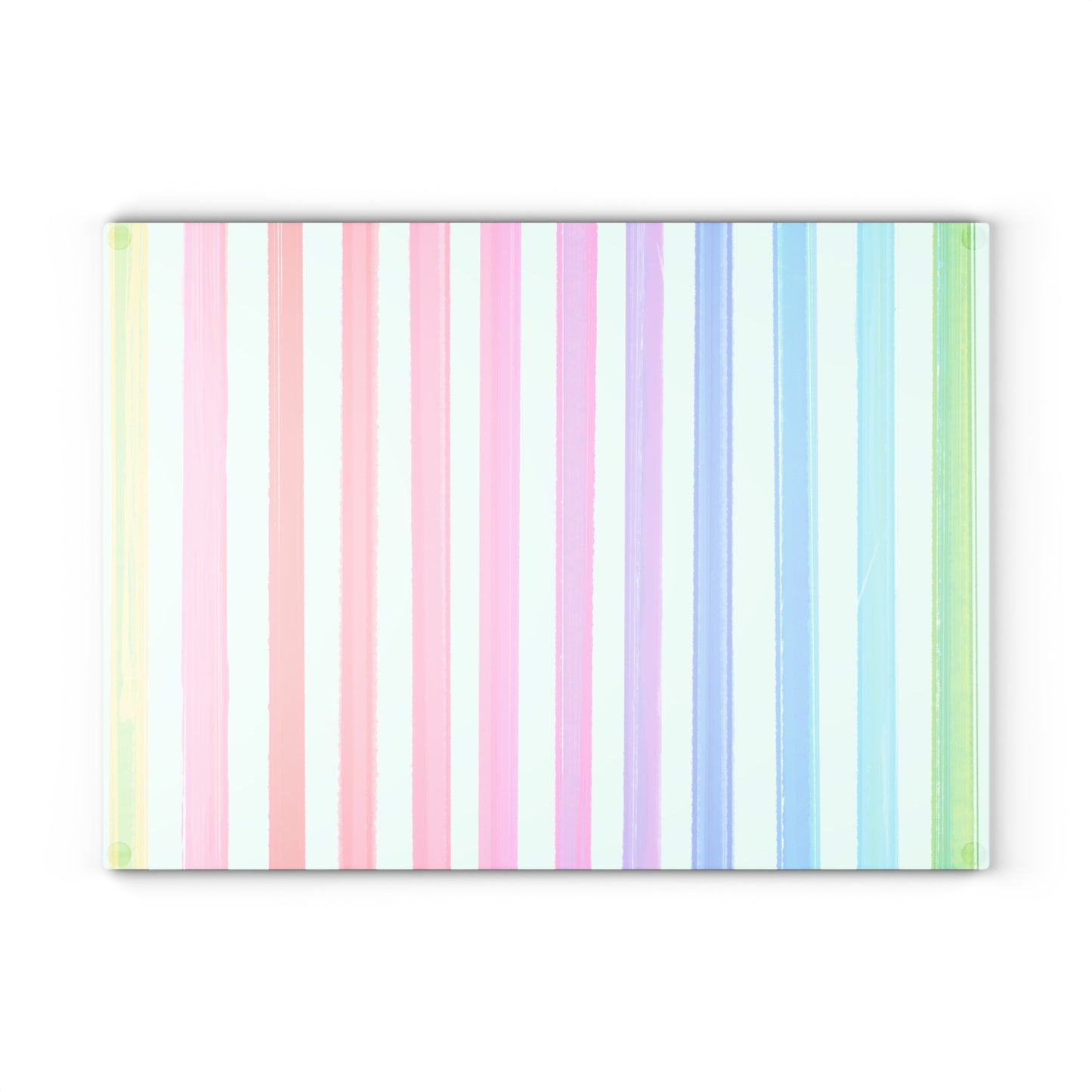 Glass Cutting Boards Watercolor Rainbow Stripes