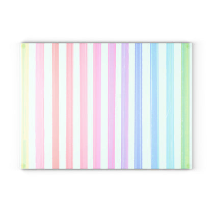 Glass Cutting Boards Watercolor Rainbow Stripes