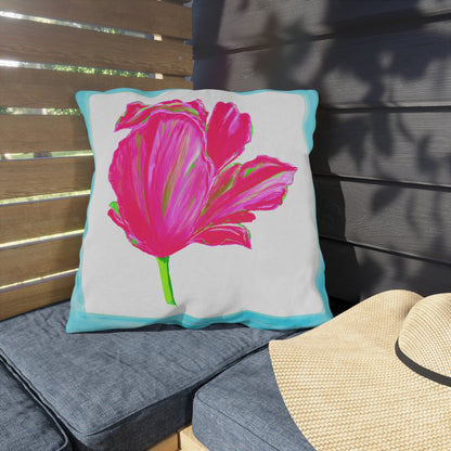 Vibrant Tulips Outdoor Pillows