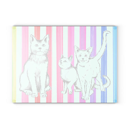 Kitty Fun Glass Cutting Board