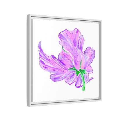Dancing Tulips Matte Canvas, Framed (Multi-color) Lilac