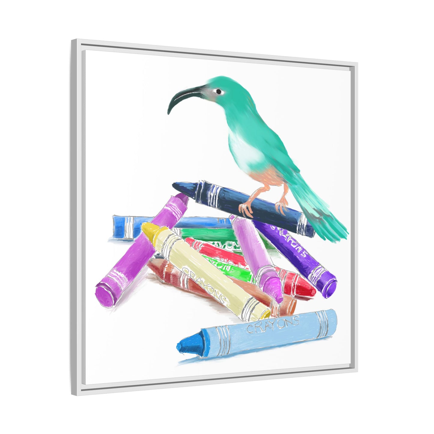 Jolly Birds Matte Canvas Framed