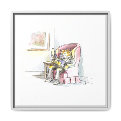 Kitty Fun Matte Canvas Framed