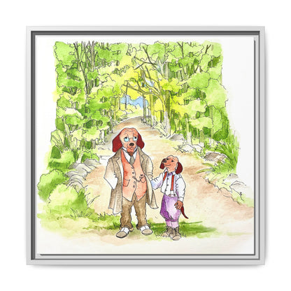 Dogi Fun Matte Canvas Framed