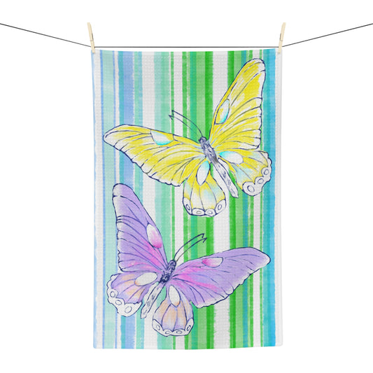 Dish Towels Microfiber  Butterfly Stripes