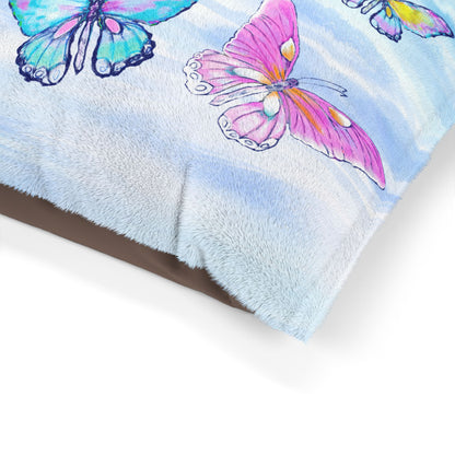 Dogi Butterfly Flutter Pet Bed Colorful Butterflies Blue Sky
