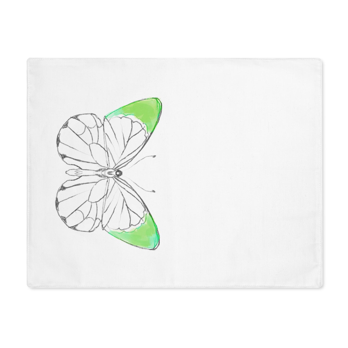 Placemat, 1pc Lucy Butterfly Soft Green