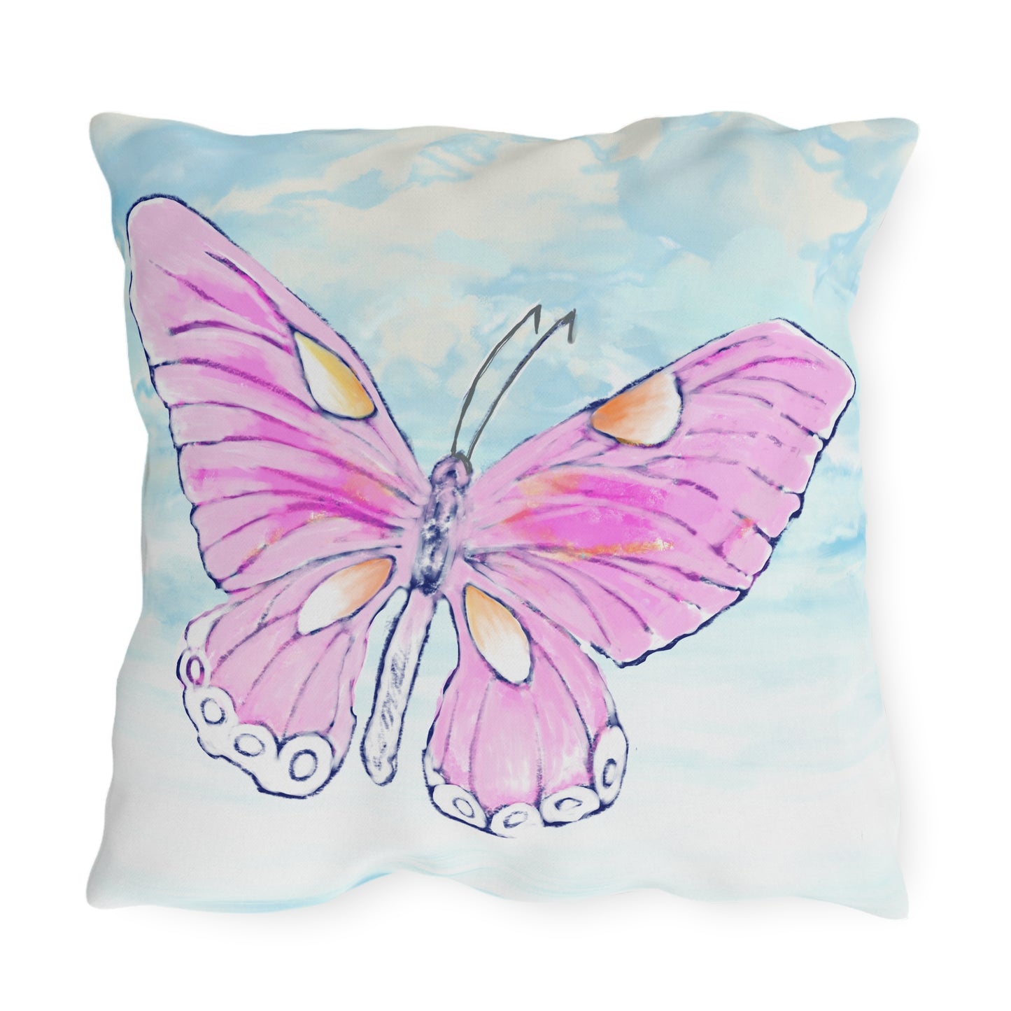 Outdoor Pillows Butterfly Pink