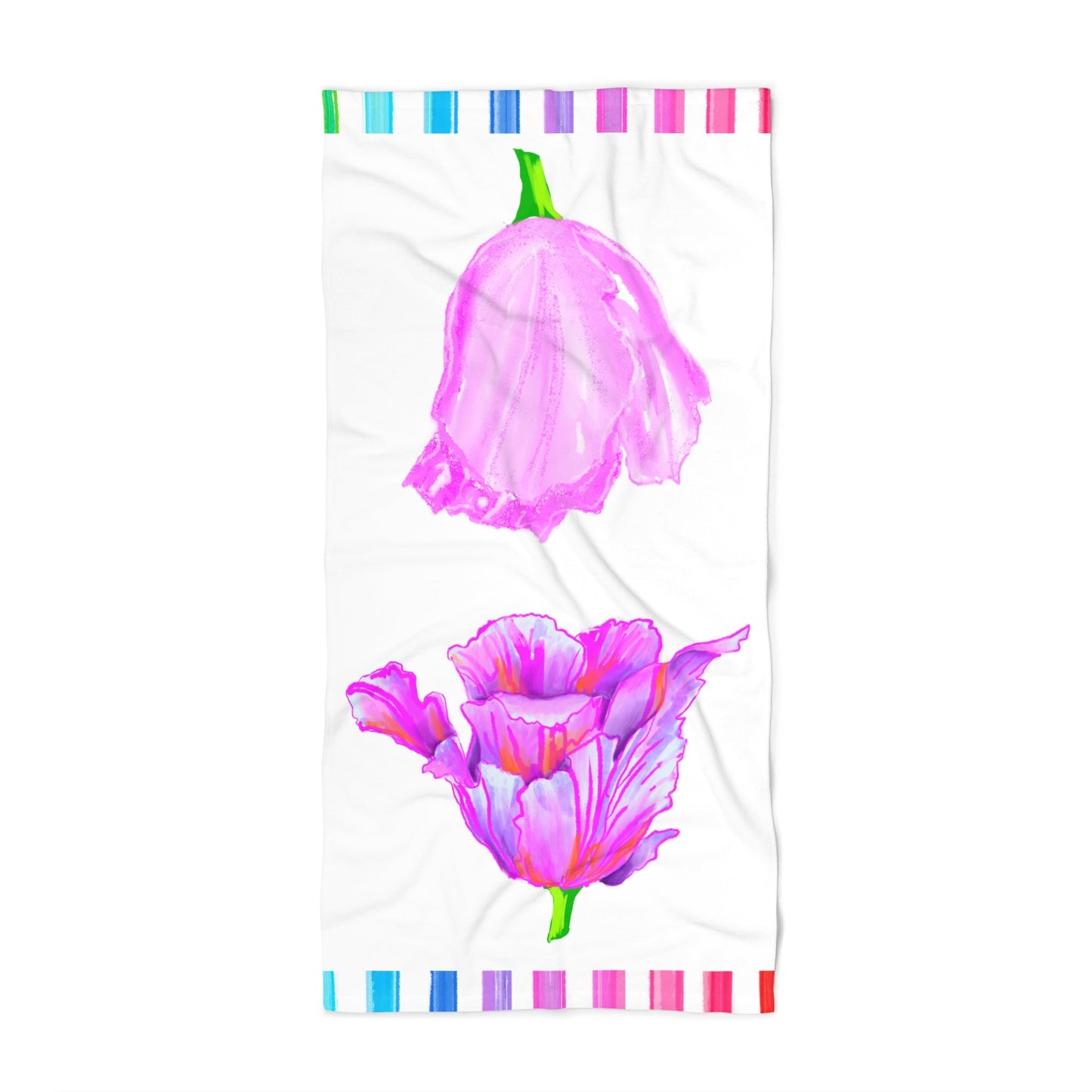 Tulip Love Beach or Bath Towel