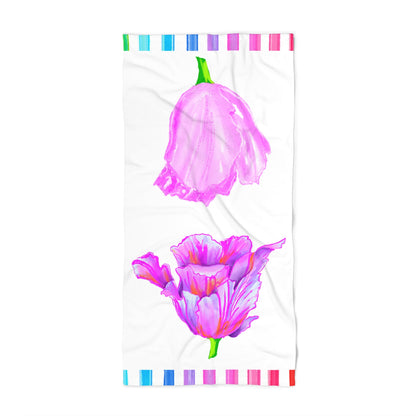 Tulip Love Beach or Bath Towel
