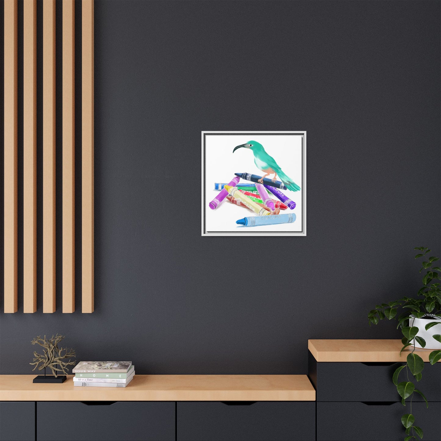 Jolly Birds Matte Canvas Framed