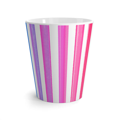 Watercolor Stripes Latte Mug