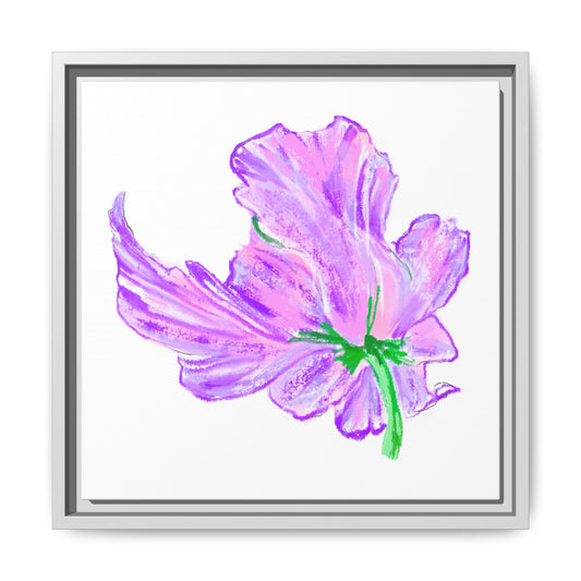 Dancing Tulips Matte Canvas, Framed (Multi-color) Lilac