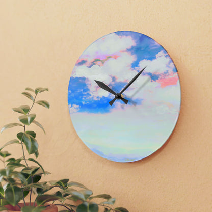 Joyful Landscapes  Wall Clock, Blue Skies
