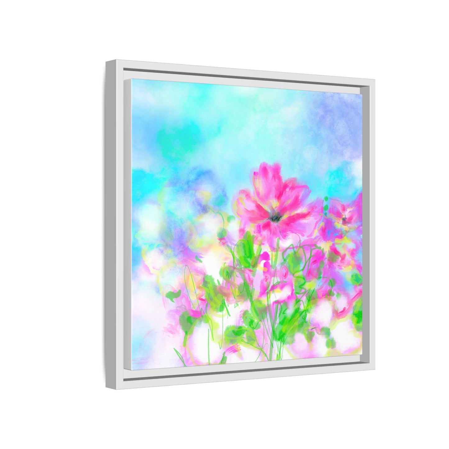 Flower Fun Framed Matte Canvas