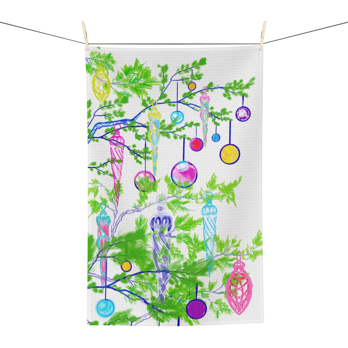 Microfiber Tea Towel Merry Branches