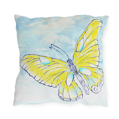 Outdoor Pillows Butterfly Yellow