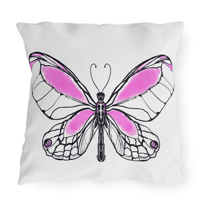 Outdoor Pillows Lulu Butterflies Light Pink