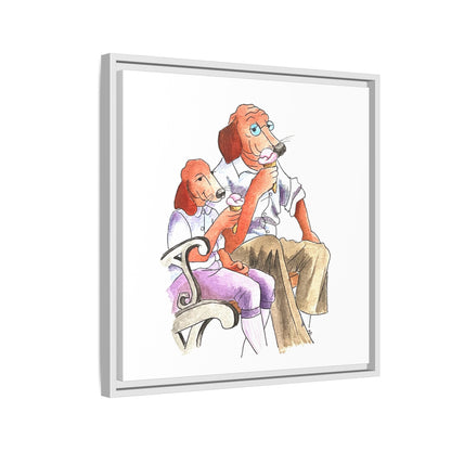 Dogi Fun Matte Canvas Framed