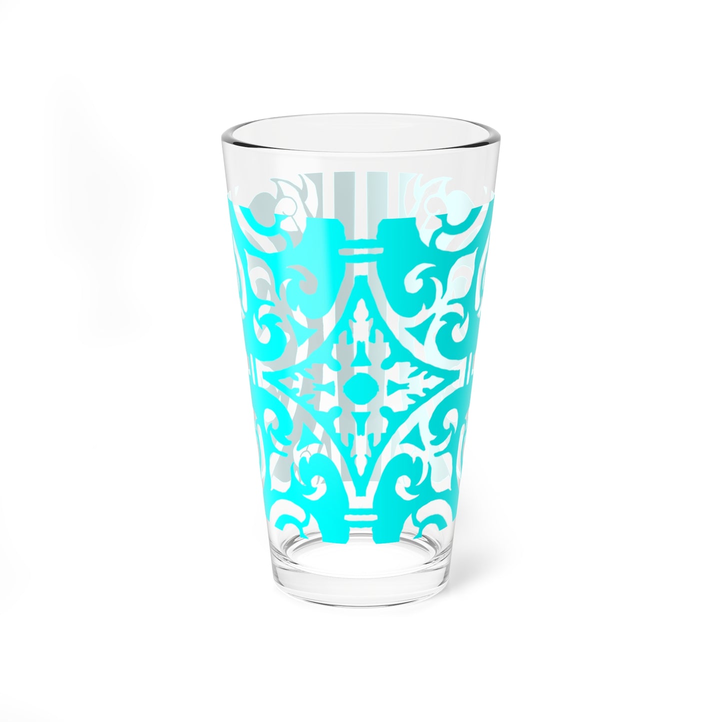 Mixing Glass, 16oz Scrollwork Art