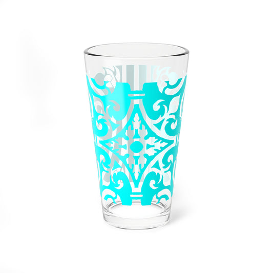 Mixing Glass, 16oz Scrollwork Art