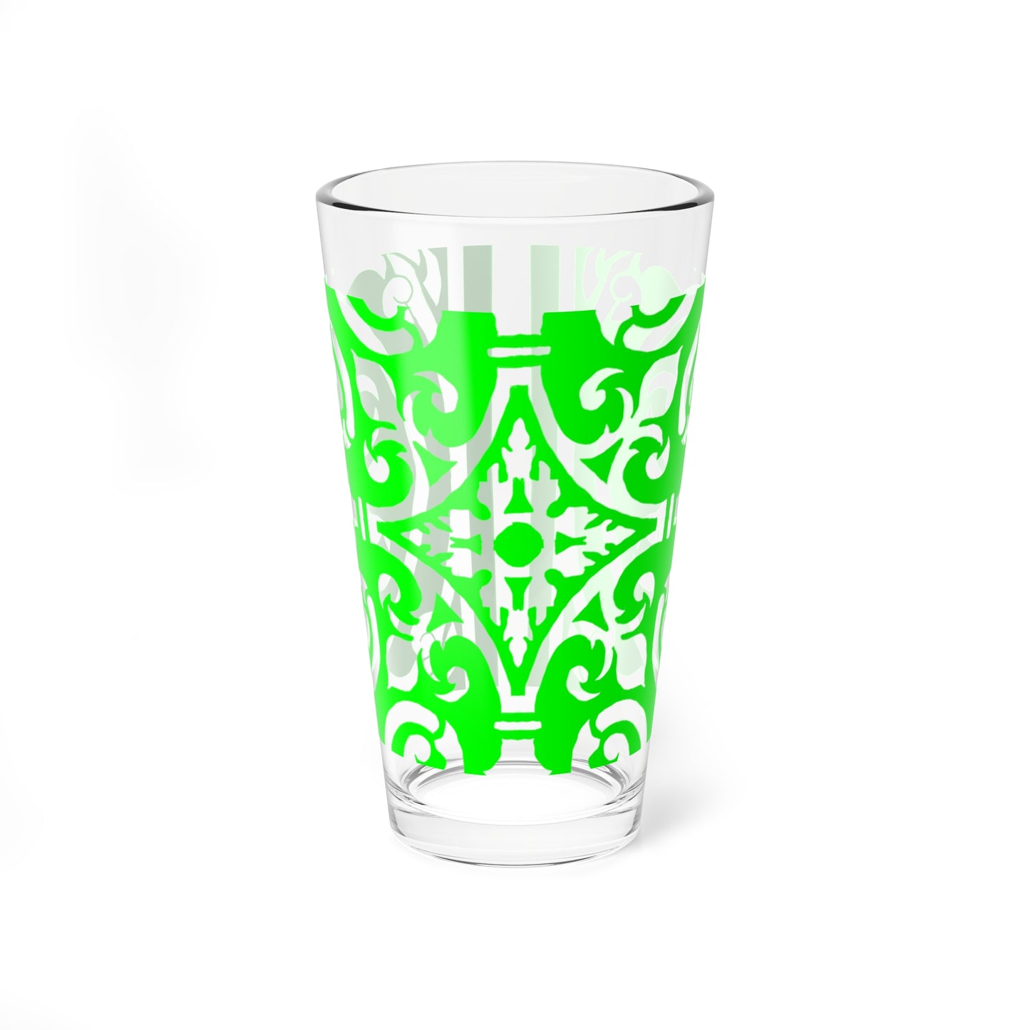 Mixing Glass, 16oz Scrollwork Art