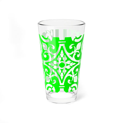 Mixing Glass, 16oz Scrollwork Art