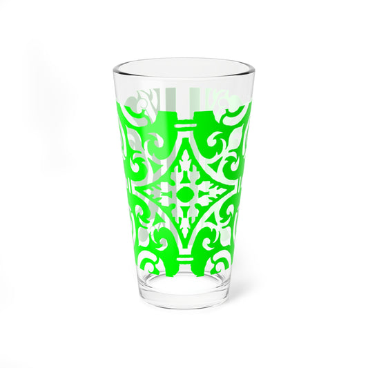 Mixing Glass, 16oz Scrollwork Art