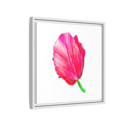 Dancing Tulips Matte Canvas, Framed (Multi-color) Raspberry Red