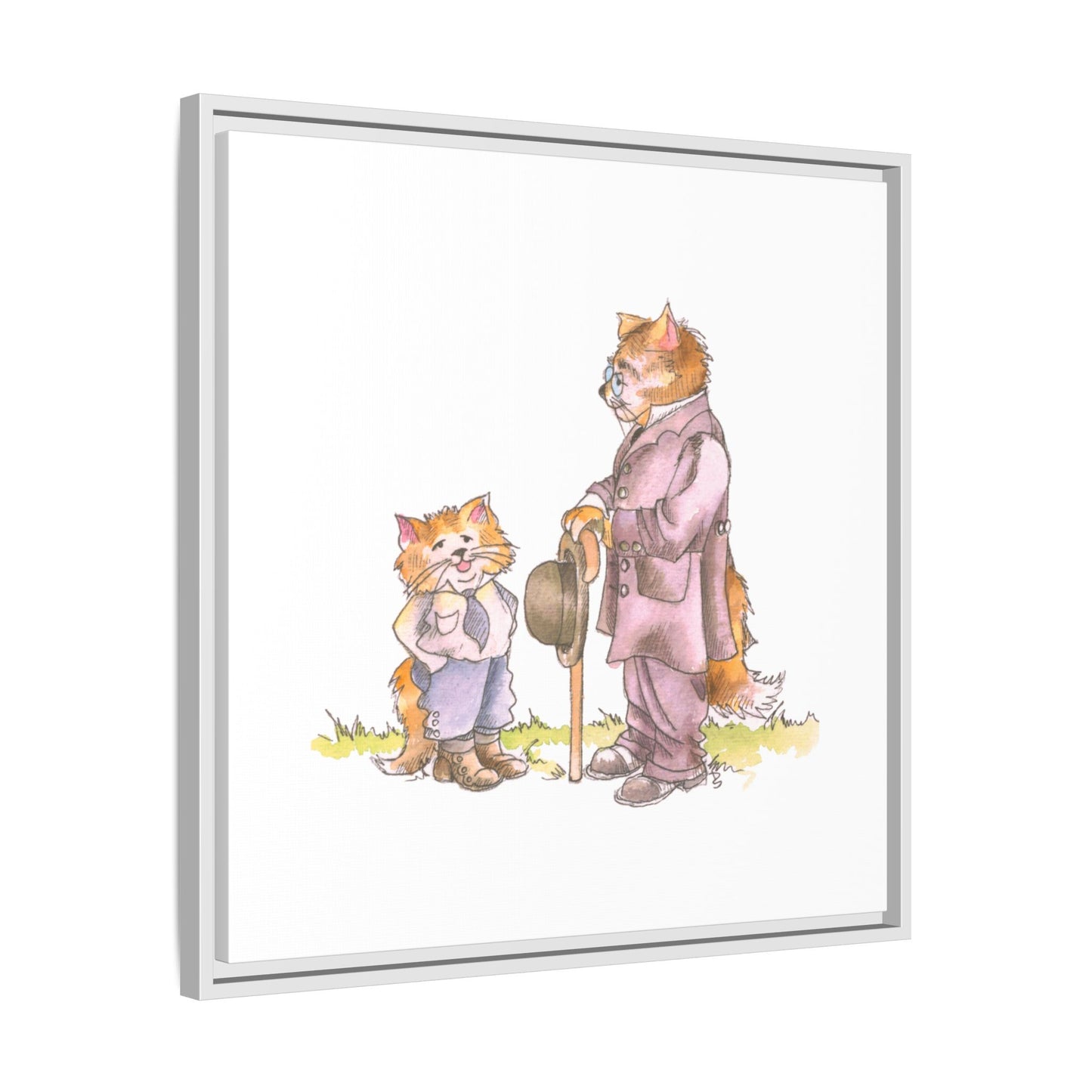 Kitty Fun Matte Canvas Framed