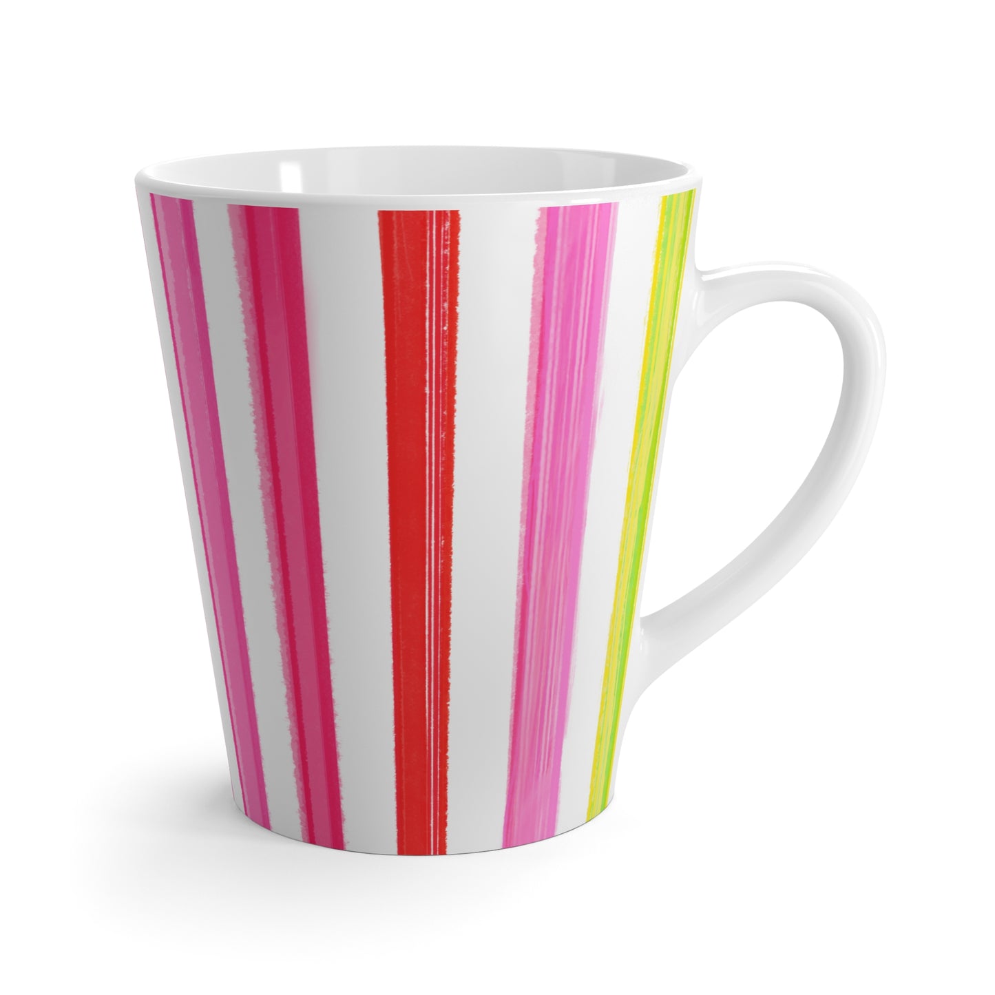 Watercolor Stripes Latte Mug