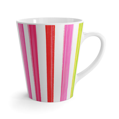 Watercolor Stripes Latte Mug