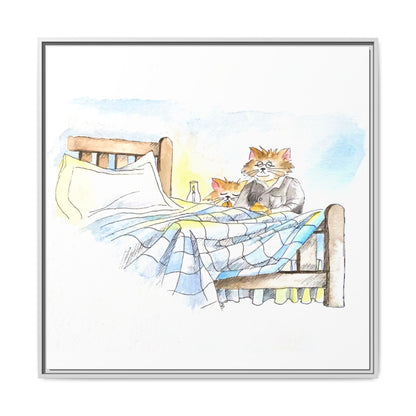 Kitty Fun Matte Canvas Framed