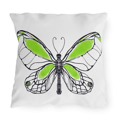 Outdoor Pillows Lulu Butterflies Green