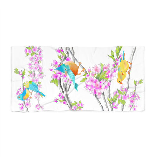 Bath Towels Cherry Chirp