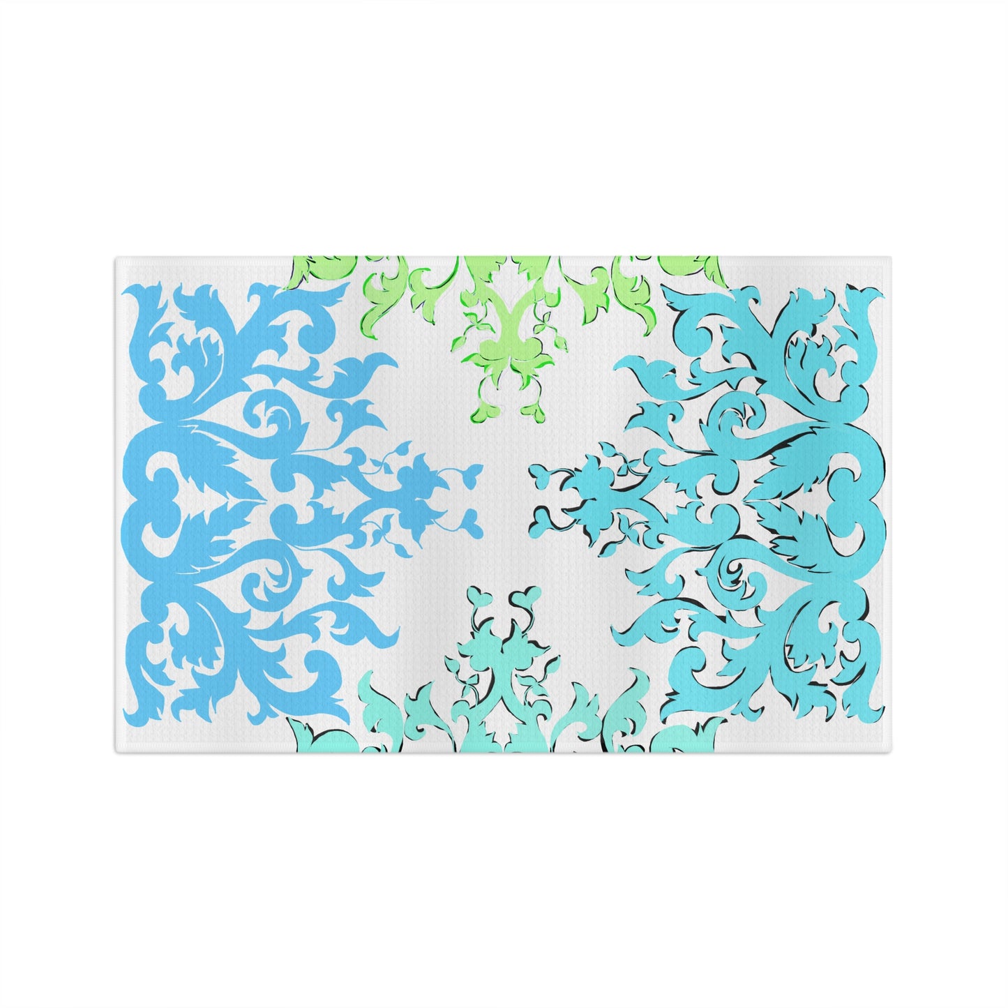 Microfiber Tea Towel Classic Fun Aqua & Green