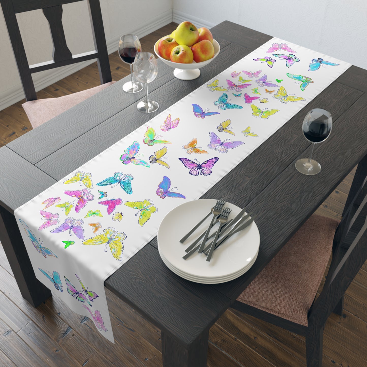 Table Runner Butterfly Playdate (Cotton or Poly)