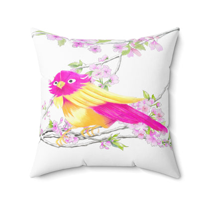Jolly Birds Spun Polyester Square Pillow