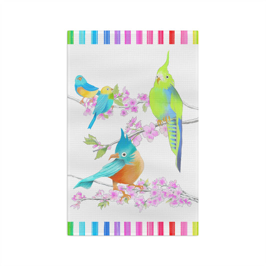 Jolly Birds Microfiber Tea Towel