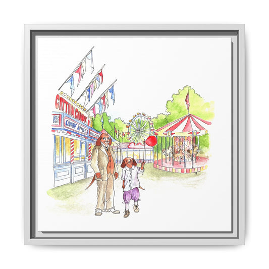 Dogi Fun Matte Canvas Framed