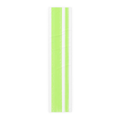Mega Stripe Table Runner (Cotton Creamy White, Poly Bright White), Spring Green