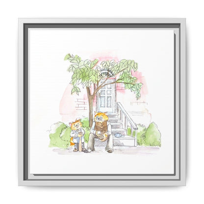 Kitty Fun Matte Canvas Framed