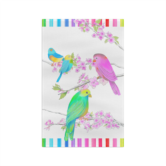 Jolly Birds Microfiber Tea Towel