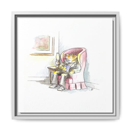 Kitty Fun Matte Canvas Framed