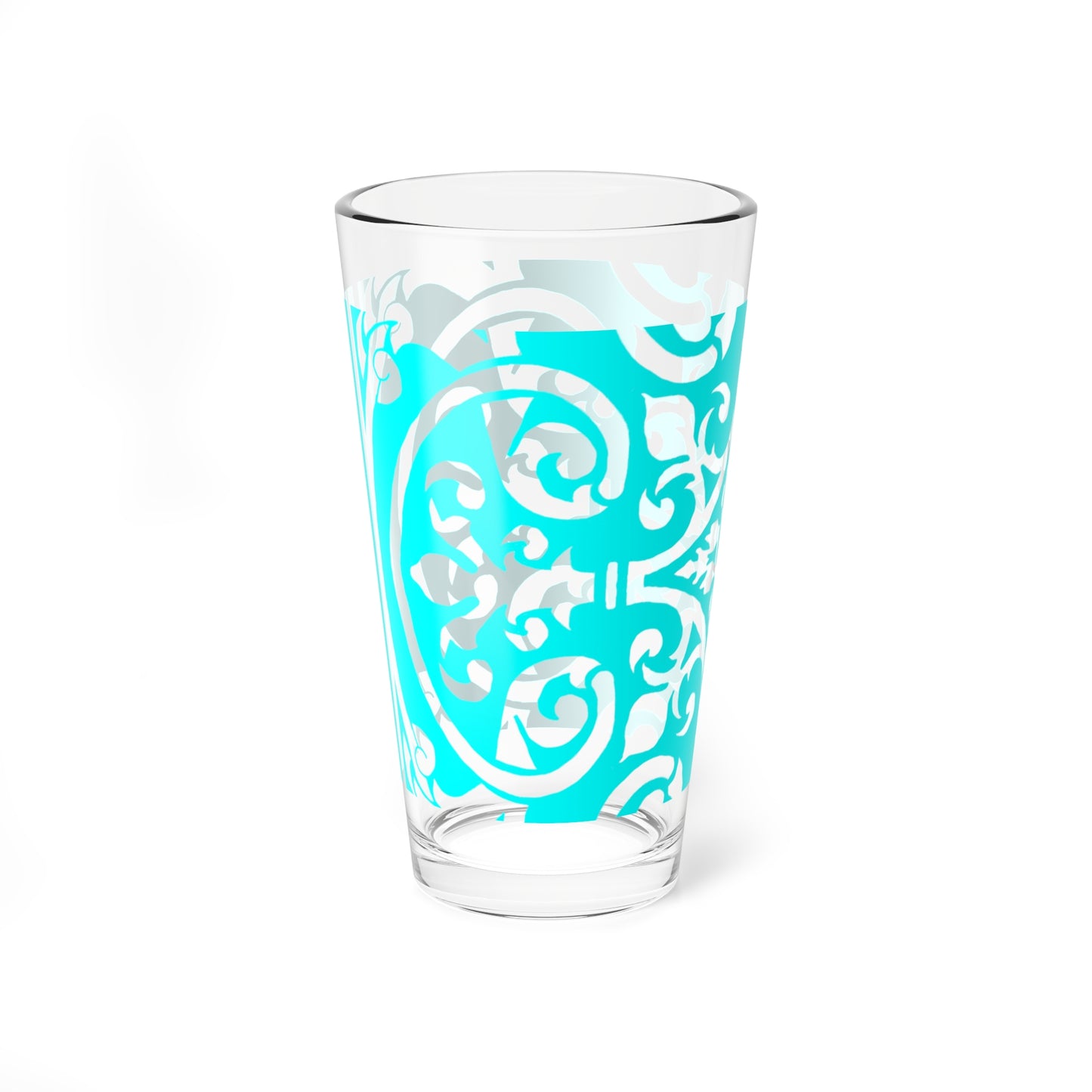 Mixing Glass, 16oz Scrollwork Art