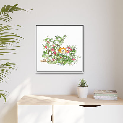 Kitty Fun Matte Canvas Framed
